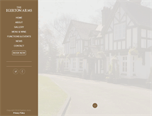 Tablet Screenshot of egerton-arms.com